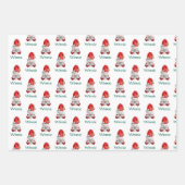 Feuille De Papier Cadeau Gnome de Noël personnalisée (Devant)