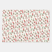 Feuille De Papier Cadeau Gnome Joyeux Petit Noël (Devant)