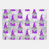 Feuille De Papier Cadeau Gnome pourpre (Devant)