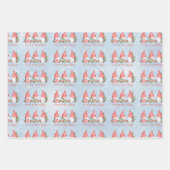 Feuille De Papier Cadeau Gnome scandinave pour Noël des Fêtes (Devant 3)