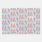 Feuille De Papier Cadeau Gnome scandinave pour Noël des Fêtes (Devant)