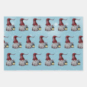 Feuille De Papier Cadeau Gnomes de Buffalo Plaid (Devant 2)