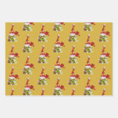 Feuille De Papier Cadeau Gnomes de Noël de Pickleball mignons (Devant 3)