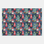 Feuille De Papier Cadeau Gnomes de Noël d'hiver (Devant 3)