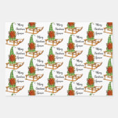 Feuille De Papier Cadeau Gnomes de Noël personnalisés (Devant 2)