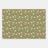 Feuille De Papier Cadeau Gnomes et champignons Vacances boisées (Devant)