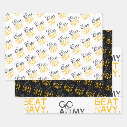 Feuille De Papier Cadeau Go Army Beat Navy (Lot)