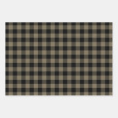 Feuille De Papier Cadeau Gold Bronze Silver Buffalo Plaid Holiday (Devant 2)