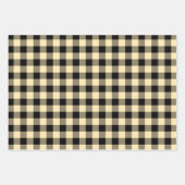 Feuille De Papier Cadeau Gold Bronze Silver Buffalo Plaid Holiday (Devant)