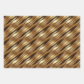 Feuille De Papier Cadeau Gold Brown léopards animaux (Devant)