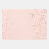 Feuille De Papier Cadeau Gold Confetti/Pastel Arrière - plan rose, vert et  (Devant)