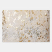 Feuille De Papier Cadeau Gold Cowhide Print Metallic (Devant 3)
