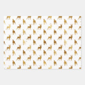 Feuille De Papier Cadeau Gold Deer Antler Holiday (Devant)