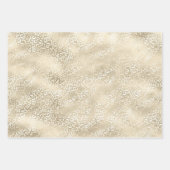 Feuille De Papier Cadeau Gold Glam Empreinte de léopard blanc (Devant 3)