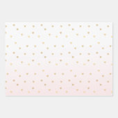 Feuille De Papier Cadeau Gold Glam Hearts Variété Confetti (Devant 2)