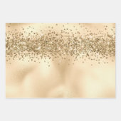 Feuille De Papier Cadeau Gold Glitzy Parties scintillant Sparkle Confetti (Devant 3)