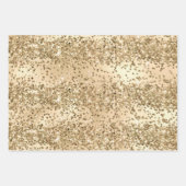 Feuille De Papier Cadeau Gold Glitzy Parties scintillant Sparkle Confetti (Devant 2)