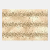 Feuille De Papier Cadeau Gold Glitzy Parties scintillant Sparkle Confetti (Devant)