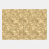 Feuille De Papier Cadeau Gold Glitzy Zebra (Devant)
