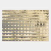 Feuille De Papier Cadeau Gold lapis confetti raypes élégant motif formel (Devant 3)