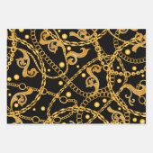 Feuille De Papier Cadeau Gold Luxury Chain (Devant 3)