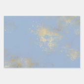 Feuille De Papier Cadeau Gold Splatter Couleur Trio (Devant 2)