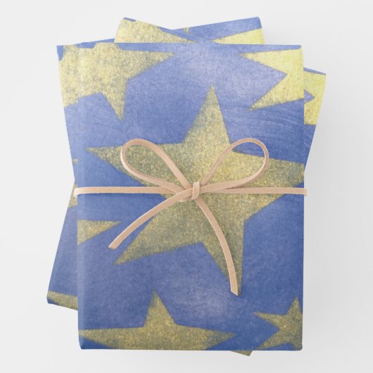 Feuille De Papier Cadeau Gold Star (En situation)
