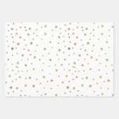 Feuille De Papier Cadeau Gold Stars (Devant 3)