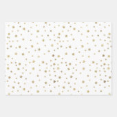 Feuille De Papier Cadeau Gold Stars (Devant)