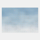 Feuille De Papier Cadeau Gold Stars Moons Blue Ombre (Devant 2)