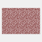 Feuille De Papier Cadeau Gold White Glam Empreinte de léopard de Noël (Devant 3)