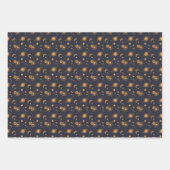 Feuille De Papier Cadeau Golden black celestial sun moon galaxy pattern (Devant)