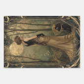 Feuille De Papier Cadeau Golden Gatsby Hour Art Déco Lourd Poids Découpage (Devant)