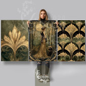 Feuille De Papier Cadeau Golden Gatsby Hour Art Déco Lourd Poids Découpage