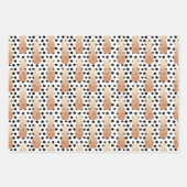 Feuille De Papier Cadeau Golden Pineapples Pattern Tropical (Devant 2)