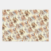 Feuille De Papier Cadeau Goldendoodle mignon chien Motif (Devant 3)