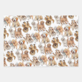 Feuille De Papier Cadeau Goldendoodle mignon chien Motif (Devant 2)