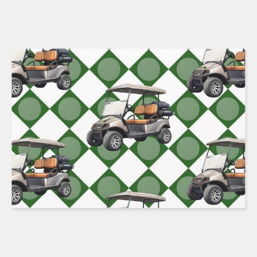 Feuille De Papier Cadeau Golf à thème pour Golfer (Devant)