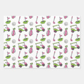 Feuille De Papier Cadeau Golf de Cute (Devant)