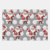 Feuille De Papier Cadeau Golf de Golfer Santa Claus Joyeux Noël (Devant 2)