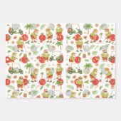 Feuille De Papier Cadeau Golf Noël Père Noël Golf Temps été (Devant)