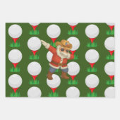 Feuille De Papier Cadeau Golf Noël Santa Claus Texas Golfer (Devant 2)