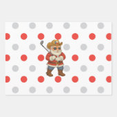 Feuille De Papier Cadeau Golf Noël Santa Claus Texas Golfer (Devant)