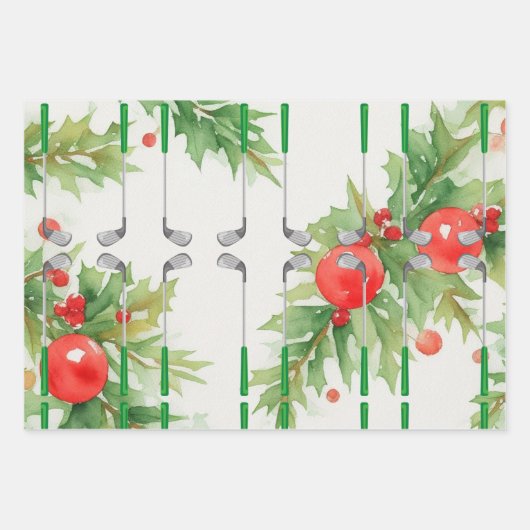 Feuille De Papier Cadeau Golf sur le thème du golfeur (Devant 3)