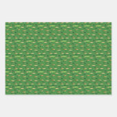 Feuille De Papier Cadeau Golf Vert (Devant 3)