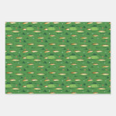 Feuille De Papier Cadeau Golf Vert (Devant)