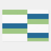 Feuille De Papier Cadeau Golf vert et bleu (Devant)