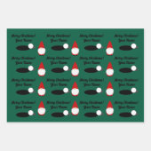 Feuille De Papier Cadeau Golfing Christmas gnome wrapping paper sheets (Devant 3)