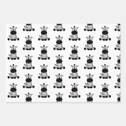 Feuille De Papier Cadeau Goofy Zebra (Devant 2)