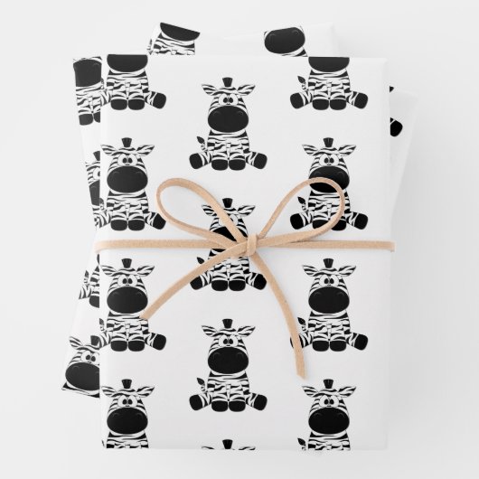 Feuille De Papier Cadeau Goofy Zebra (En situation)